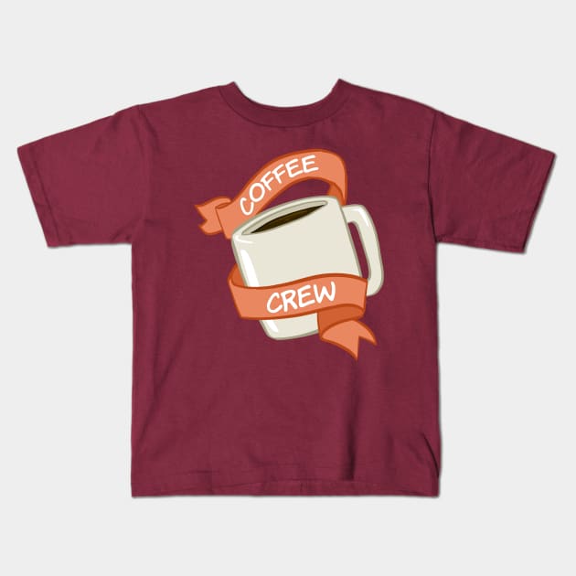 Coffee Crew Kids T-Shirt by mcbenik